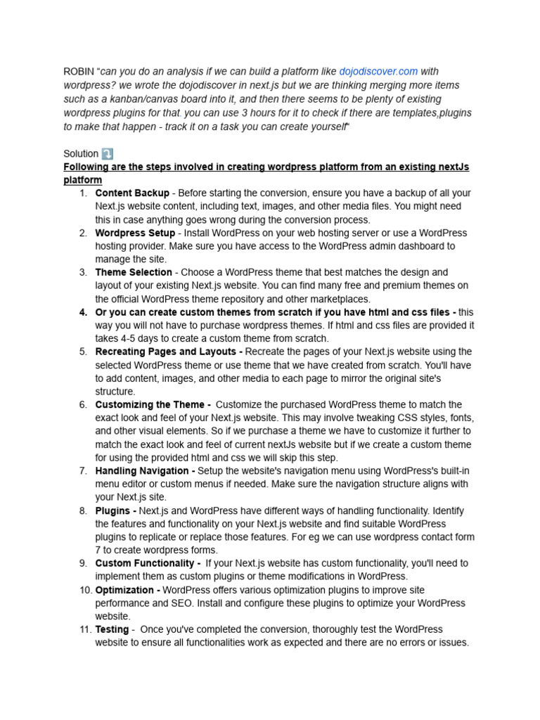 Next Js To Wordpress | PDF | Word Press | Websites