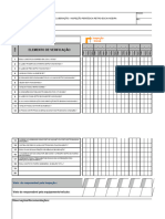 Checklist de Liebração Retroescavadeira Modelo