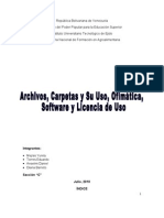 Carpetas y Archivos - Ofimatica - Software- Aplicaciones - Licencia de Uso