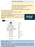 Unit 1 Parts of The Body 1