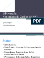 Bibliografía Nanotubos de Carbono (CNT) : Pareja 11 Grupo B Elena Lanza Ruiz Gloria Maudes Camazón