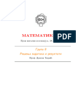 Matematika 1: Grupa 8 Rexea Zadataka I Rezultati