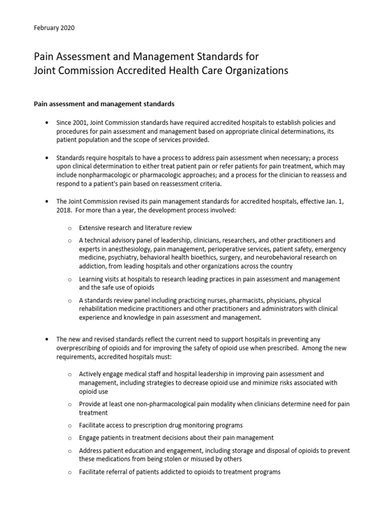 Pain Management Standards and Responses to Myths FINAL Feb 2020 PDF