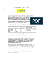 How To Interpret An Anova Table