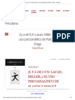 Il y A de L'un - Lacan, Miller, y El Uso Psicoanalítico de Platón y Frege - Freudiana