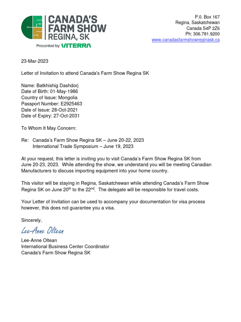 International_Letter_of_Invitation | PDF