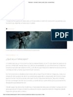 Telescopio - Concepto, Historia, Partes, Tipos y Características