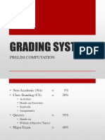 Grading System Computation Prelim