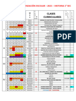 CALENDARIZACIÓN 1ro Secundaria HISTORIA