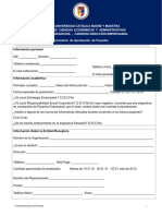 F-002 Formulario de Aprobación de Pasantía DE