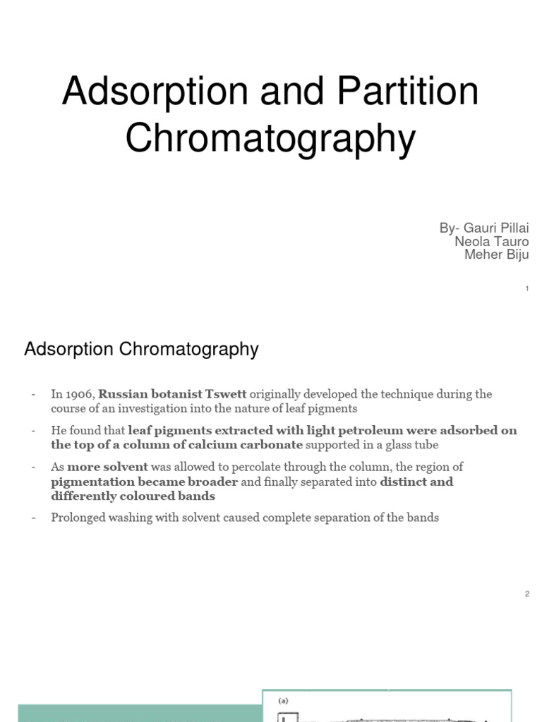 Adsorption vs. Partition Chromatography | PDF | Elution | Chromatography