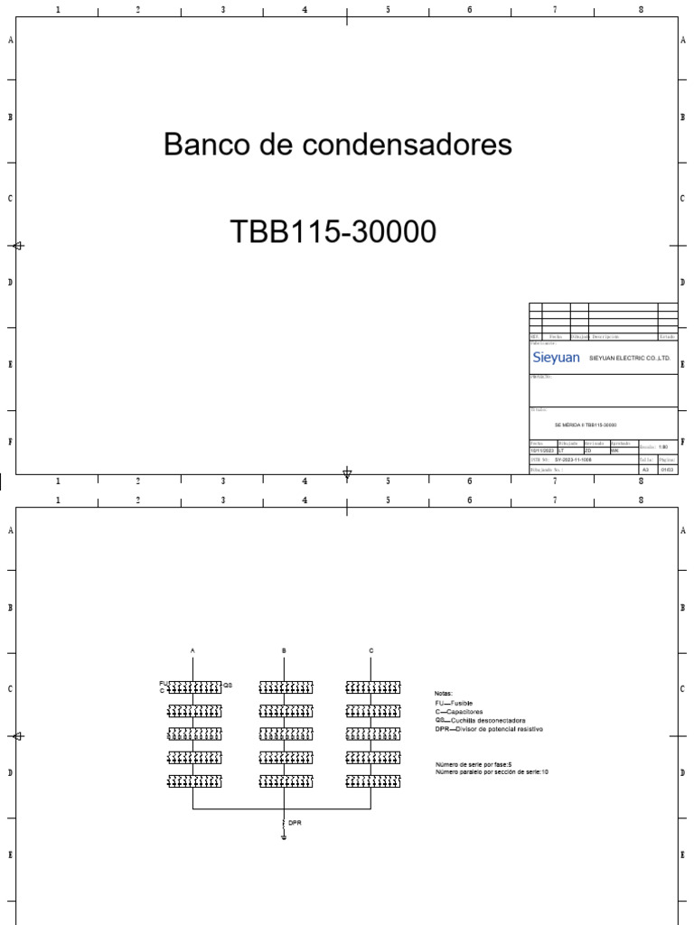 Diagrama y lista de materiales de banco de capacitores | PDF