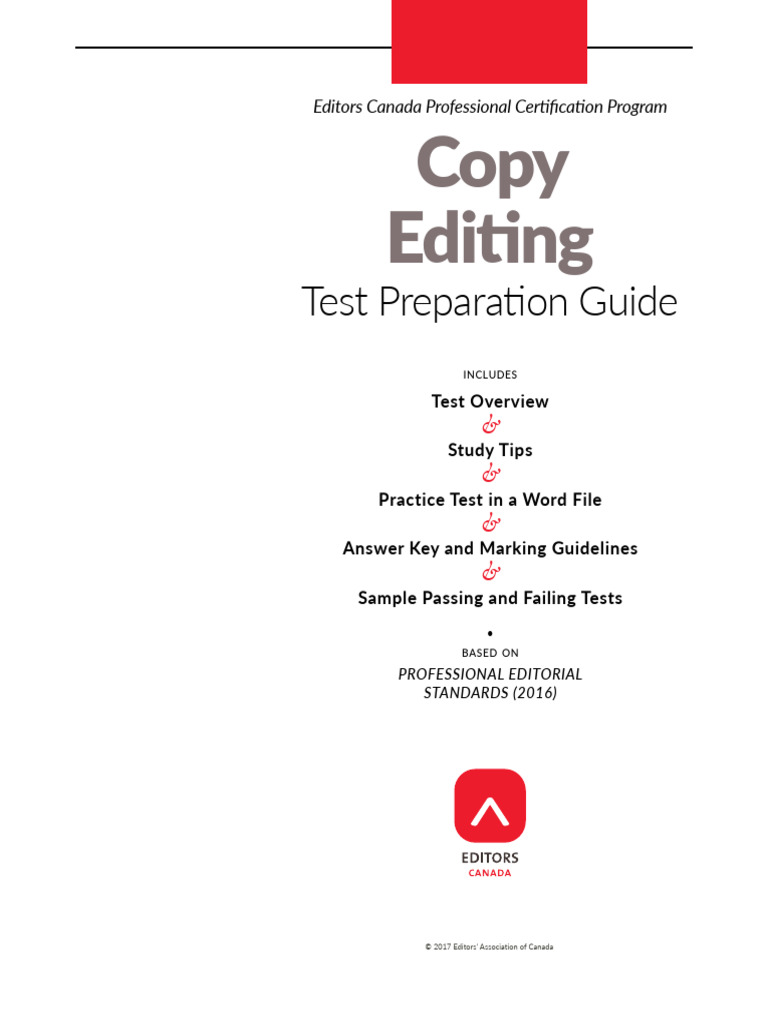 Peek Inside The Copy Editing Test Preparation Guide Pdf Editing