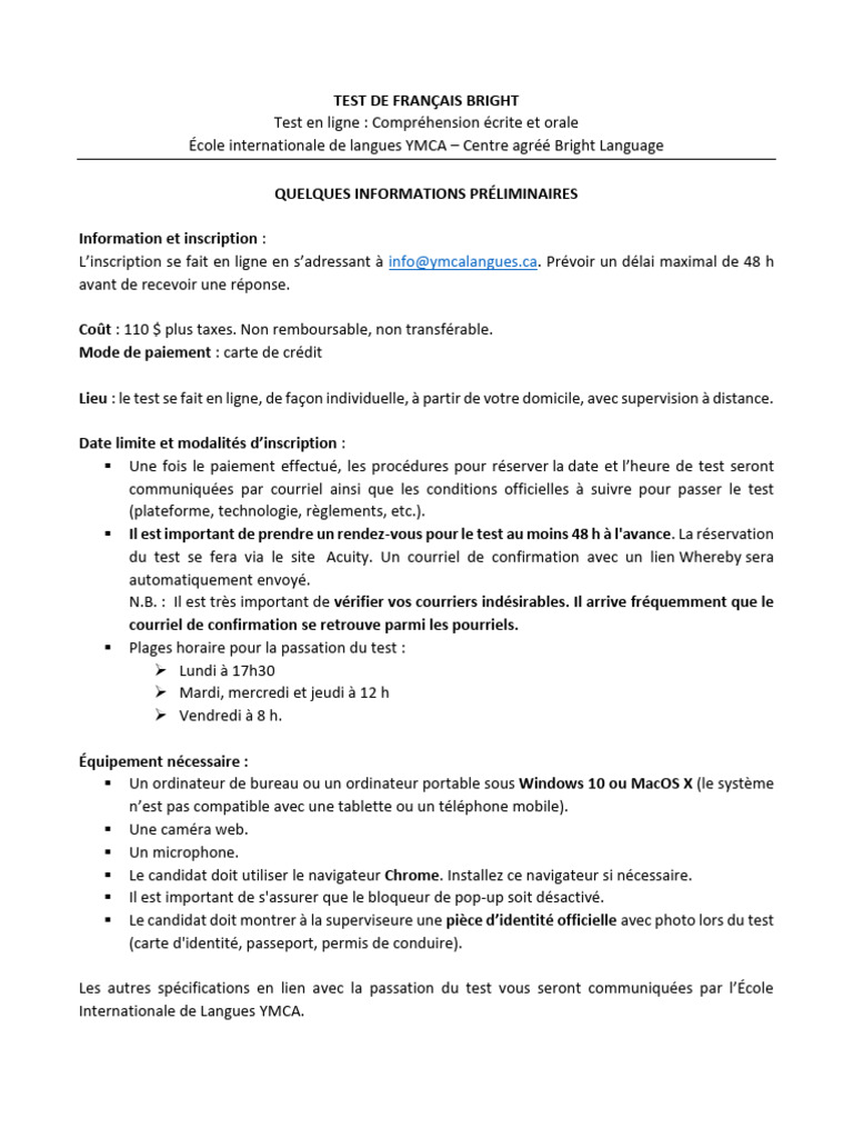 Test de français Bright en ligne | PDF | Droit | Ordinateurs