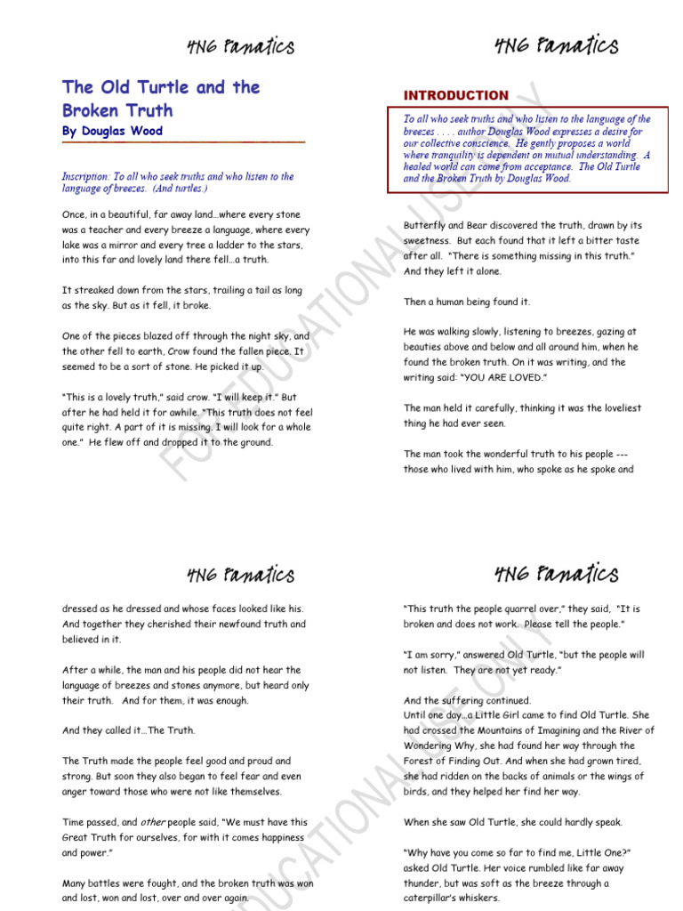Old Turtle and the Broken Truth | PDF