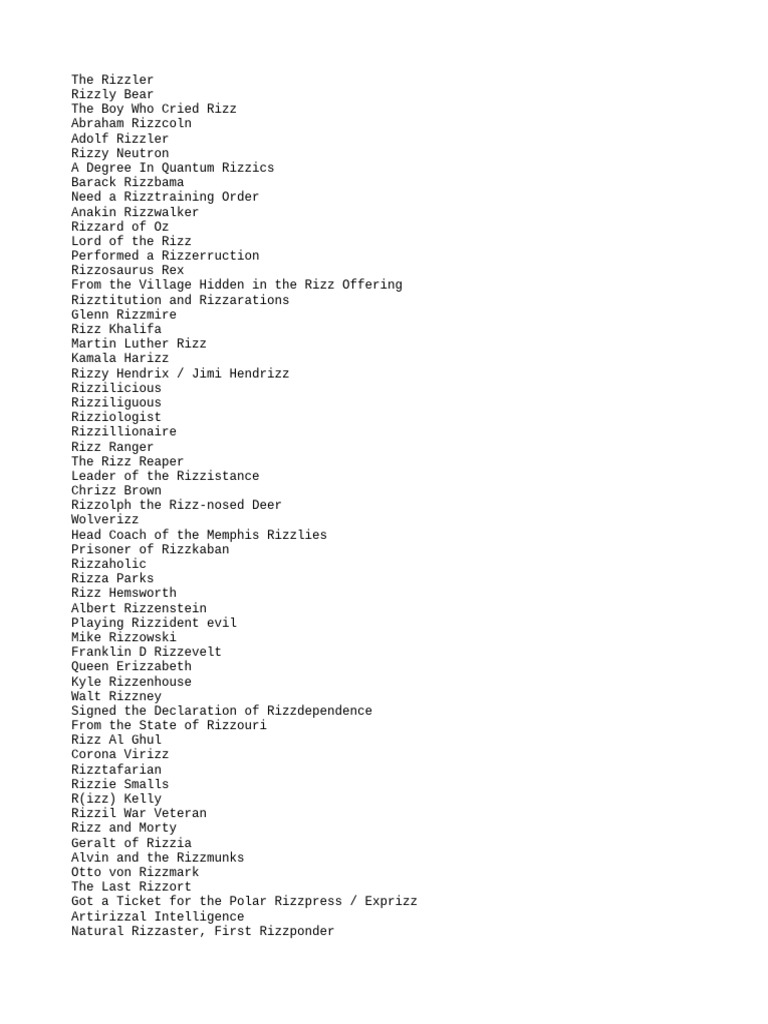The Rizzler PDF
