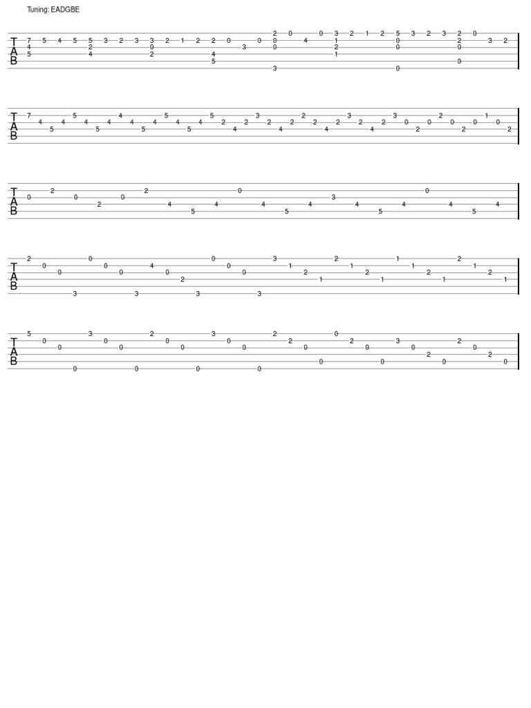 Guitar Tuning and Chord Data | PDF