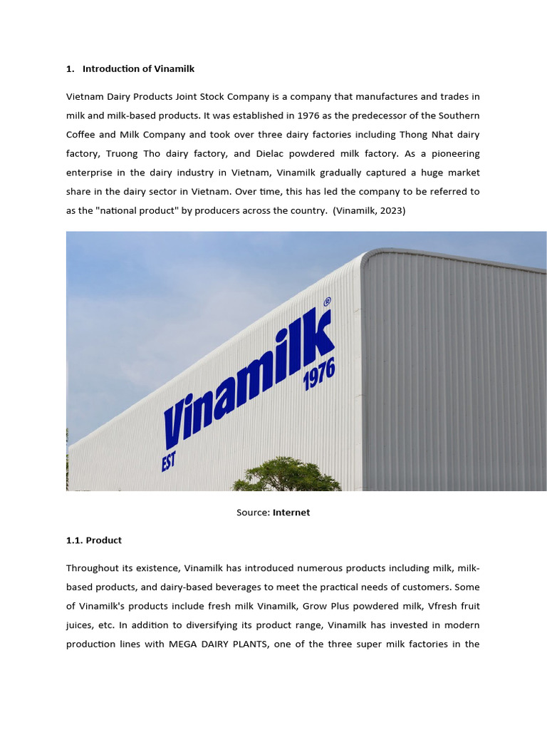 Vinamilk: Company Overview and Pr…