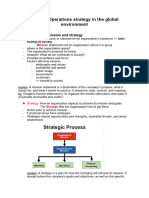 Chap 2: Operations Strategy in The Global Environment: I. Define Mission and Strategy