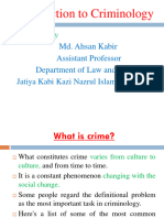 Introduction To Criminology