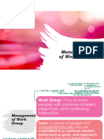 Management of Work Groups