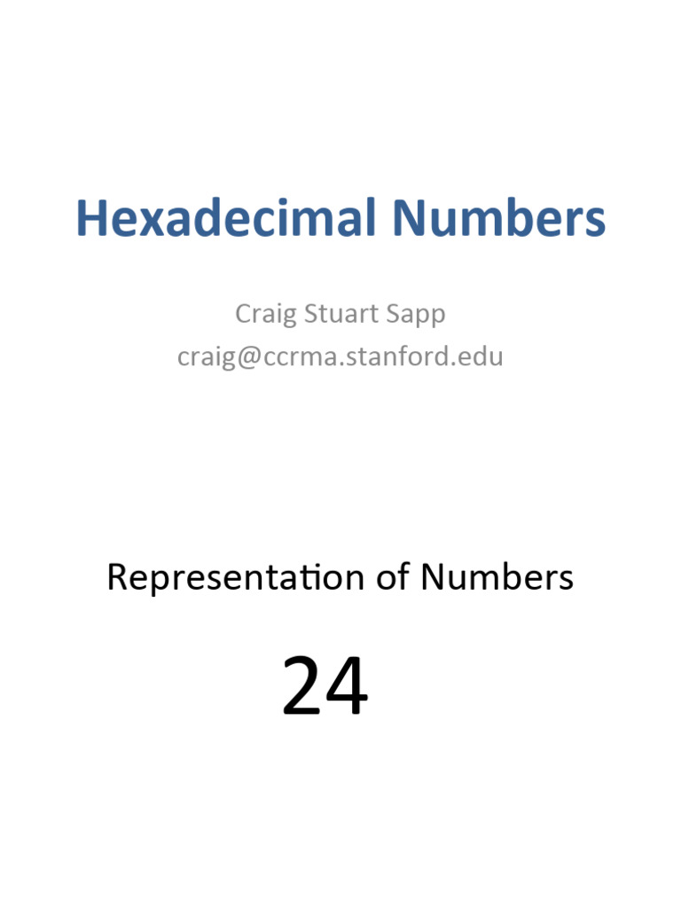 Hexadecimal_numbers | PDF | Computer Science | Mathematics