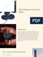 Metal Elements Toxicity in Plants