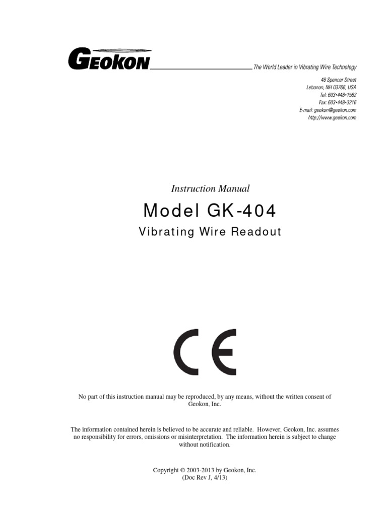 GK-404 Readout Box | PDF