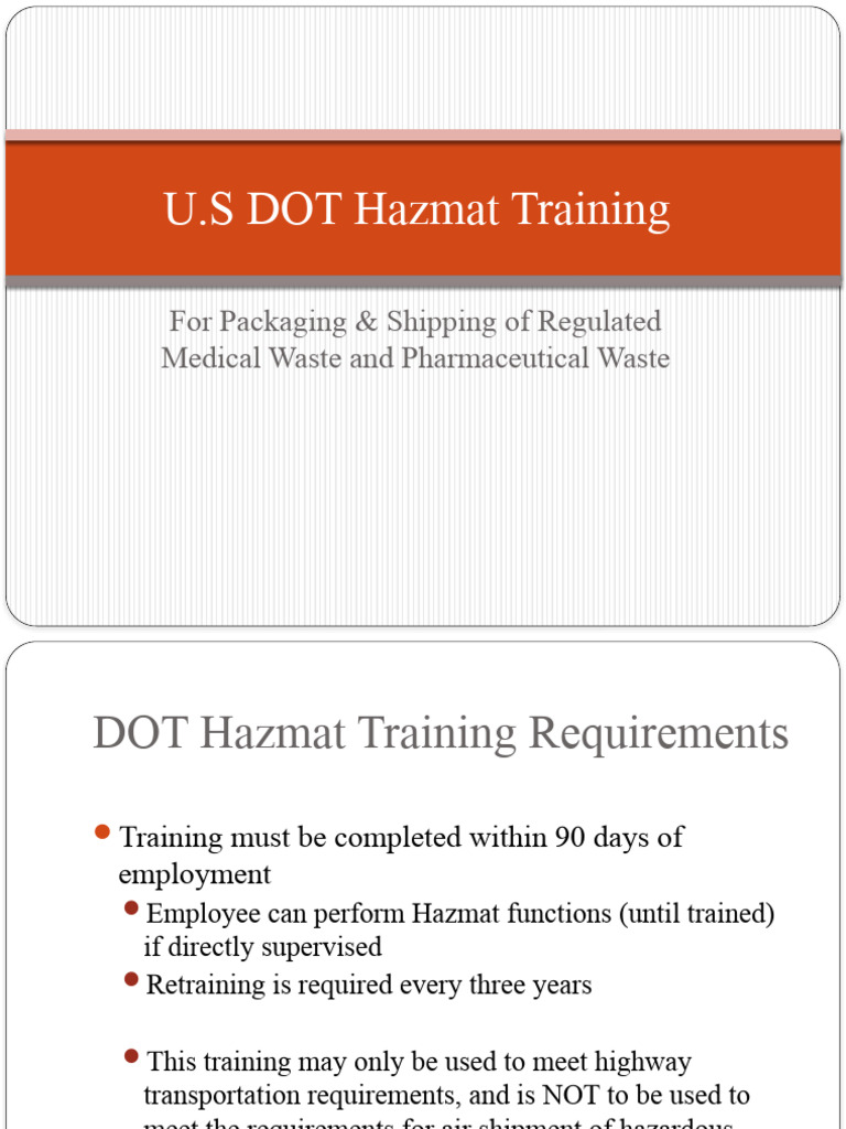 Dot Hazmat Training PDF