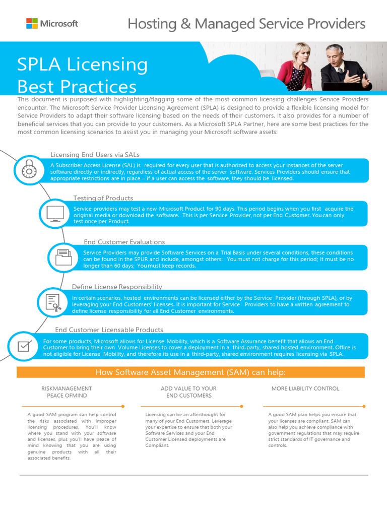 SPLA Licensing Best Practices Guide | PDF | License | Microsoft