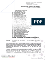 Memorando Nro. 131, Docentes CAE. Planificación y Comisiones Actividades CAE-UNL-signed