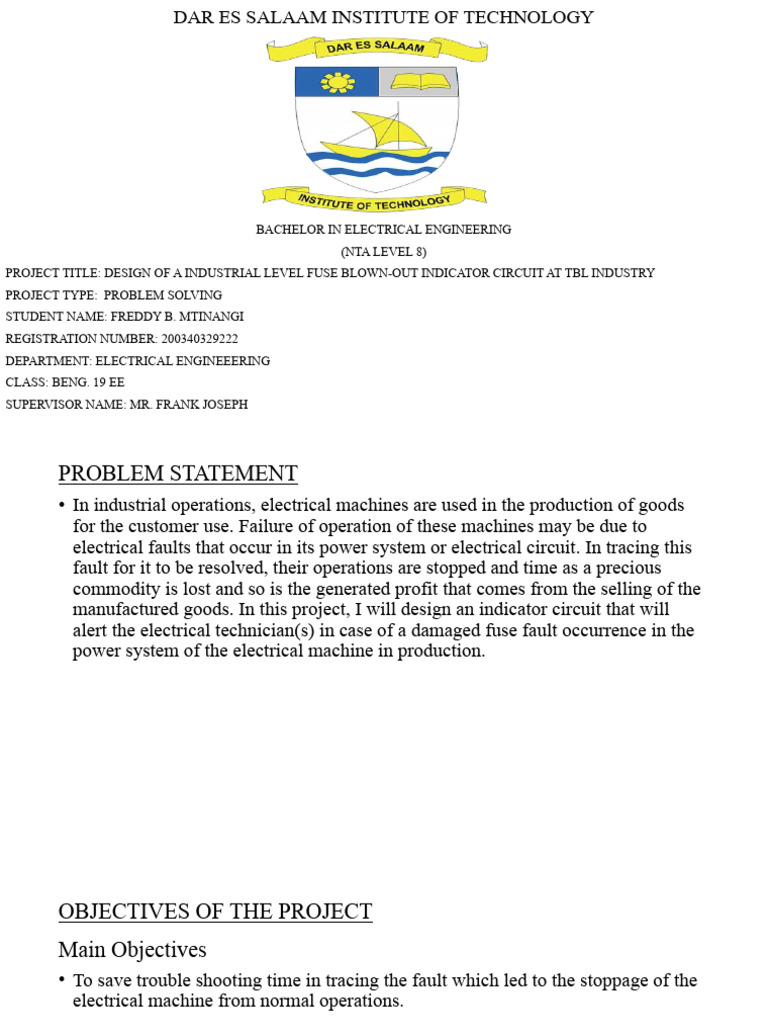 Industrial Level Fuse Blown Indicator Circuit at TBL Industry PDF