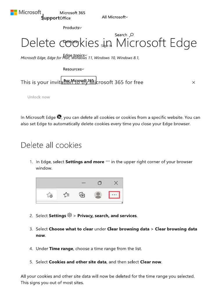 Delete cookies ms edge pdf