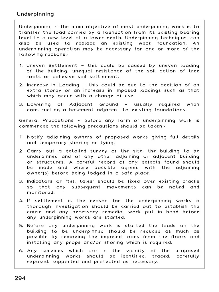 Underpinning R. Chudley PDF Deep Foundation Foundation (Engineering)