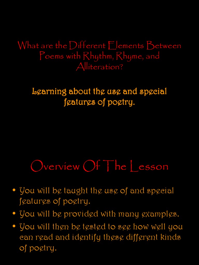 Rhymes and Alliterations | PDF