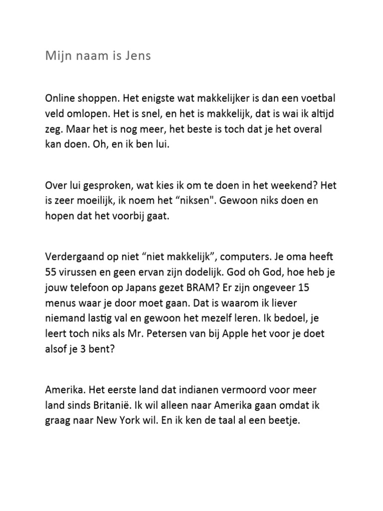 Mijn Naam Is Jens PDF