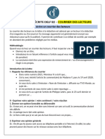 Courrier Des Lecteurs - Methodolgoie - Exemple de Prodution - Sujets D'entrainement