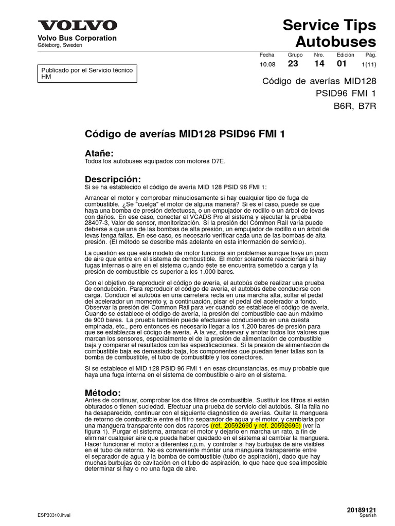 Mid 128 Psid 96 Fmi 1 B7R D7e PDF Bomba Presión