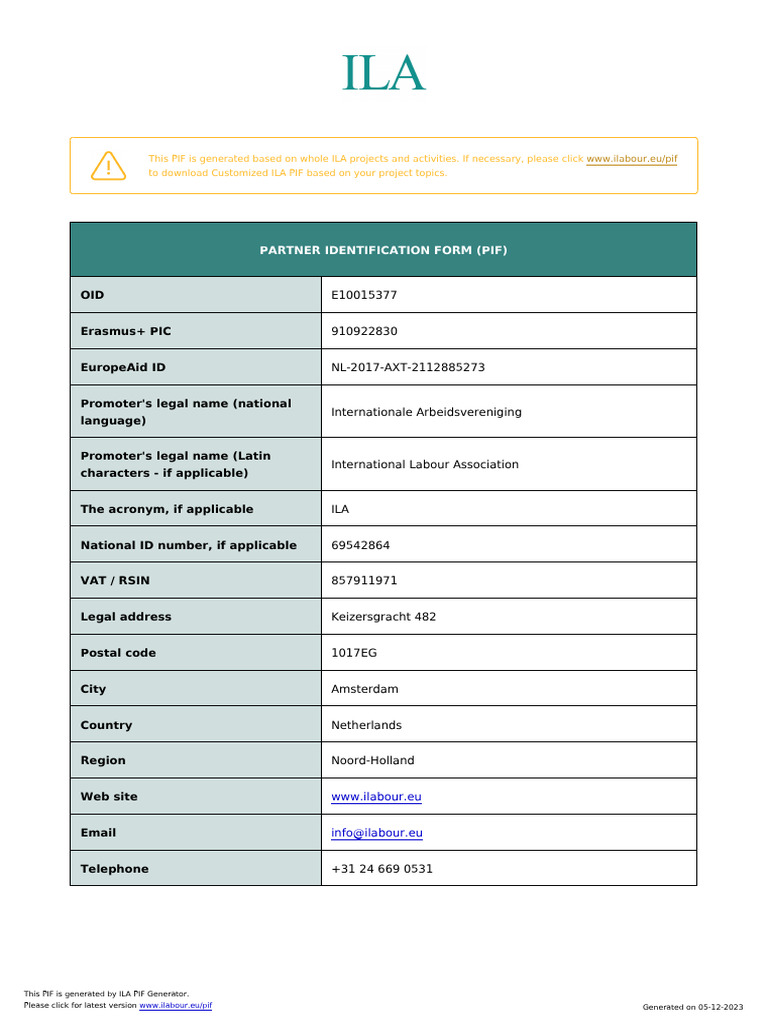 Full ILA PIF NL | PDF | Entrepreneurship | Educational Technology