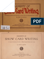 Elements of Show Card Writing John H. Dewild 1923