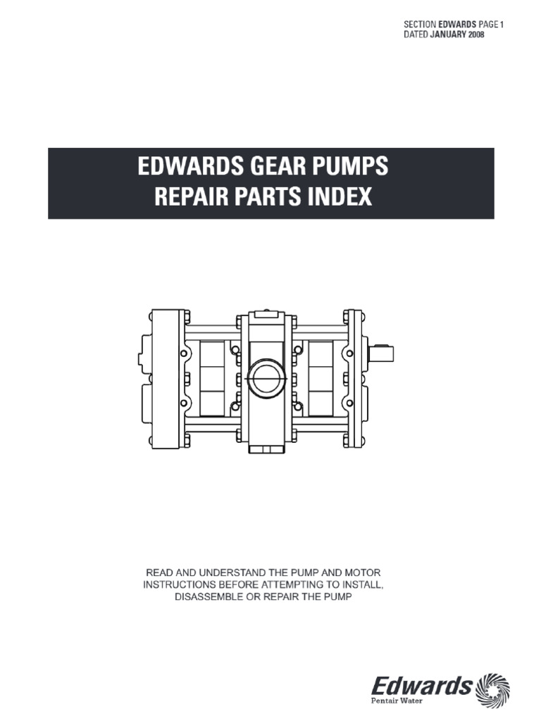 Edwards Gear Pumps Repair Parts Index | PDF