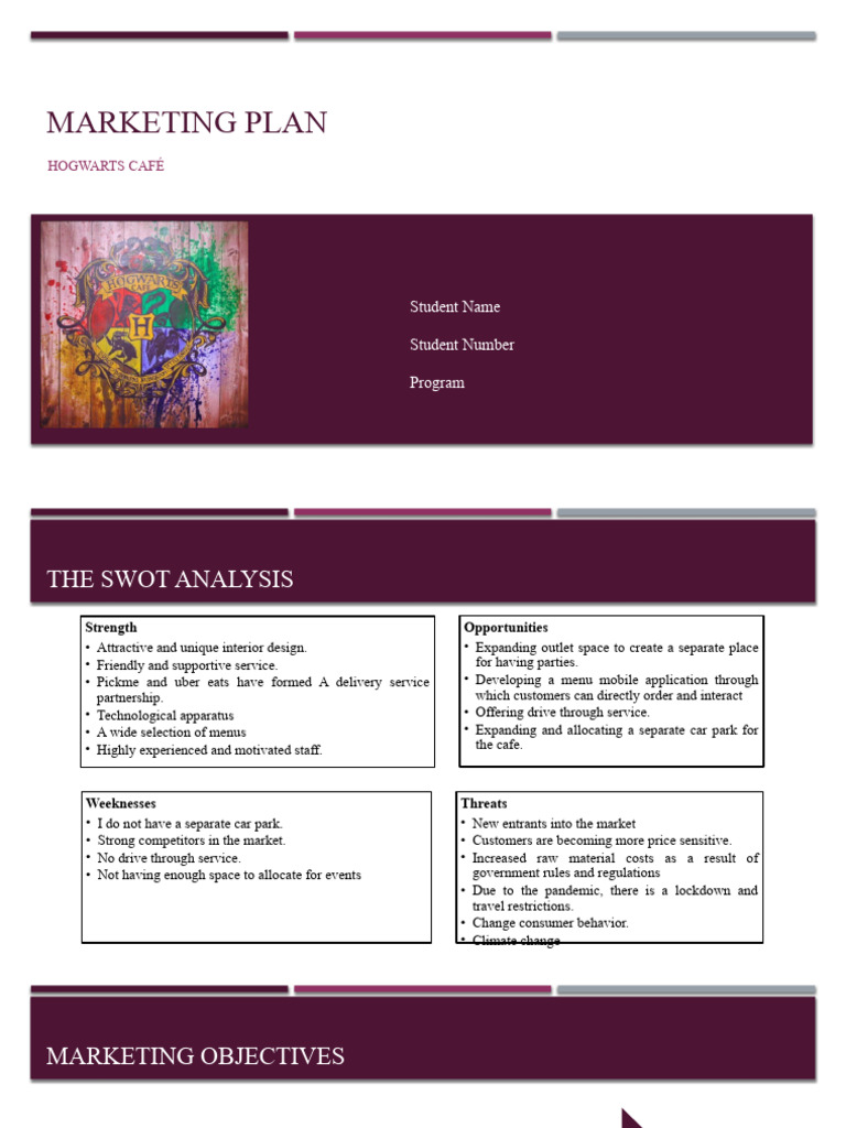 Hogwarts Café Marketing Plan Overview | PDF | Market Segmentation ...