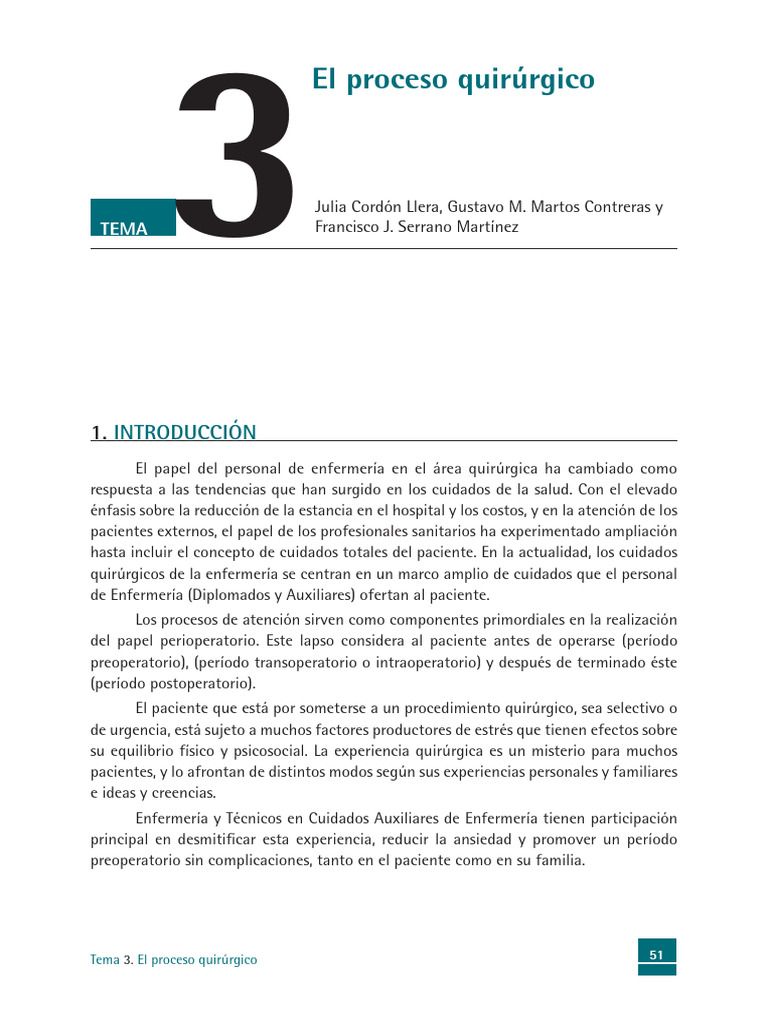 03 Tema 3 | PDF | Perioperatorio | Ansiedad