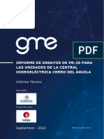 Informe de Homologación de Las Unidades G1, G2 y G3 C.H. Cerro Del Aguila