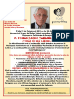 Breve Nota Necrologica P. Tomas Pacho Taranilla 22 10 2023 CP