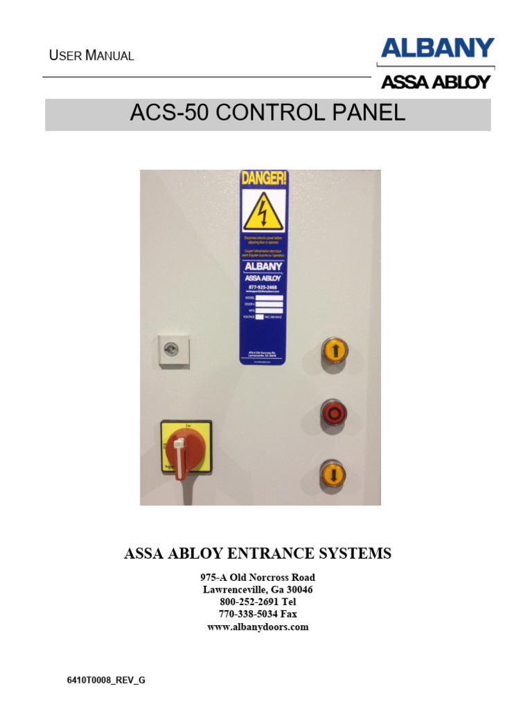 ACS50_Manual | PDF | Switch | Mains Electricity