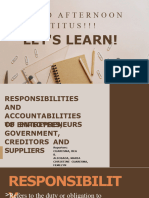 Responsibilities and Accountabilities
