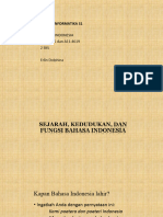 Sejarah, Kedudukan, Dan Fungsi Bahasa Indonesia