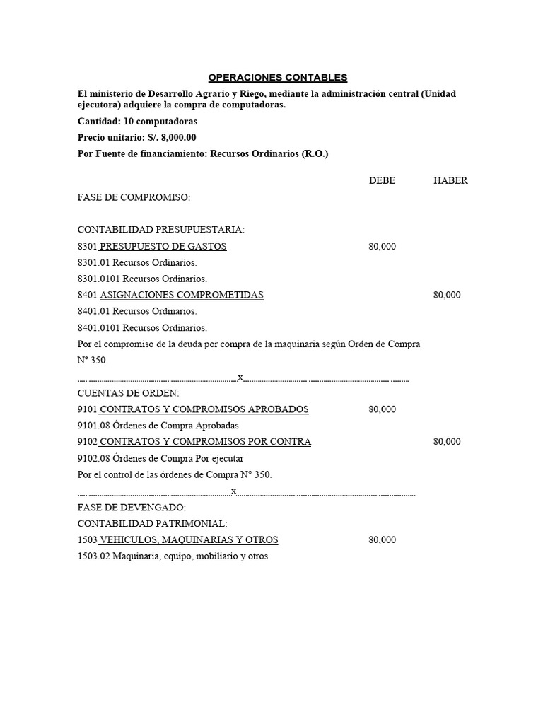 Para La Compra de Computadoras | PDF | Contabilidad | Negocios económicos