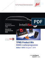 Huf TPMS Product Mix RDKS-Lieferprogramm. Edition Ausgabe 1-2016